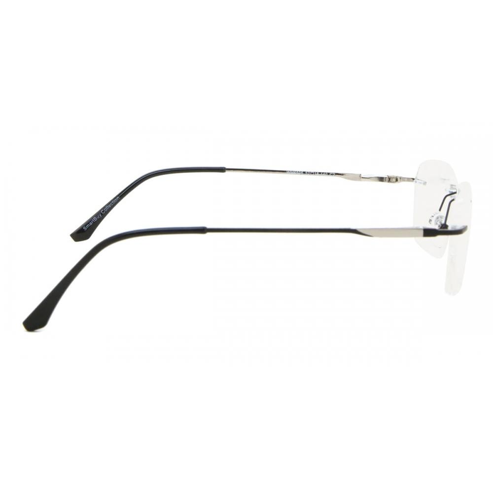 Rimless Rectangle Black Smartbuy Collection Hollis Wm6506 C2 Fashion Unisex Eyeglasses
