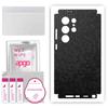 apgo Skin Sticker Film Foil Vinyl for the BACK+SIDES Compatible with Samsung Galaxy S24 Ultra, Scratch-resistant, Easy To Install - Black Honeycomb