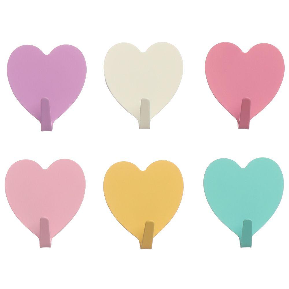 Supplies Heart-shaped No Trace Strong Adhesive Storage Racks Hanger Hooks Wall Hook Key Holder