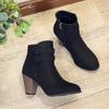 Autumn Winter Women High-heeled Boots Comfortable Warm Women's Cotton Shoes New Wear-resistant Non-slip Womens Boots Botas Mujer