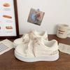 Pink Thick Baseplate Shoes Female Korean Version 2025 Autumn New Chic Niche Design Breathable Student Sports Little White Shoes