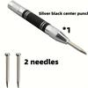 5" Heavy Duty Steel Automatic Center Punch with Adjustable Tension and Glass Breaker Tool