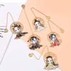 Style Xie Lian Hollow Hua Cheng Pendant Fringed Tian Guan Ci Fu Stationery Bookmark Book Markers