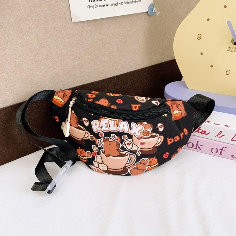 Childrens Fashionable Trendy Chest Bag Featuring Colorful Anime Prints Kids For