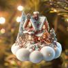 Christmas House Pendant Acrylic 2D Flat Hanging Ornament Mini Cartoon Christmas House Decoration for Tree Mantel Car