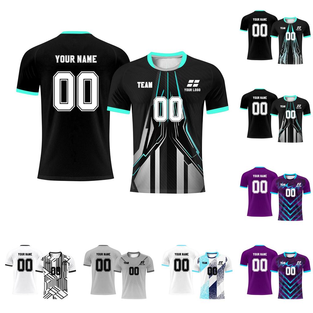 Personalised Tops Shirts Mens Girls With Name Number Custom Football Jerseys For Boys Training Suit