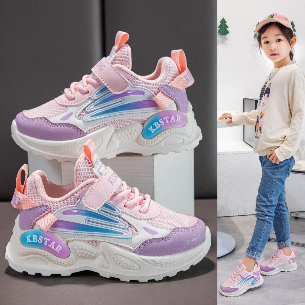 Autumn New Children Sneaker Boys and Girls Mesh Breathable Casual Students Lightweight Comfortable Wear-Resistant Soft Bottom Running Shoes