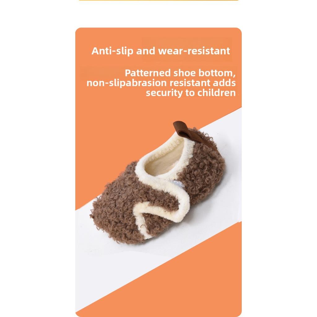 Children's Floor Socks and Shoes for Indoor Walking, Autumn and Winter Styles, Anti Slip Soles, Cooling Insulation,Warmth, with Soles, Socks and Shoes