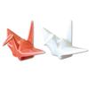 Stylish and Cute Arita Ware Chopstick Rest Set for New Two Origami Crane Chopstick Red and Year's Celebrations. Rests, White.