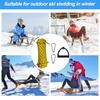 Water Skiing Rope with Handle Stainless Steel Carabiner Buckle 4m Nylon Tow Rope Sled Cart Pull Rope for Wakeboard Kneeboard Snowboard Equipment