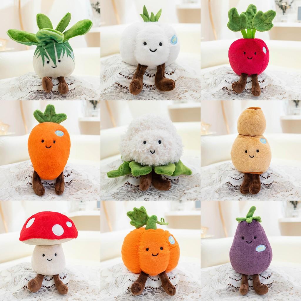 Pumpkin Mushroom Carrot Eggplant Corn Lotus Root Vegetable Plush Pendant Toy