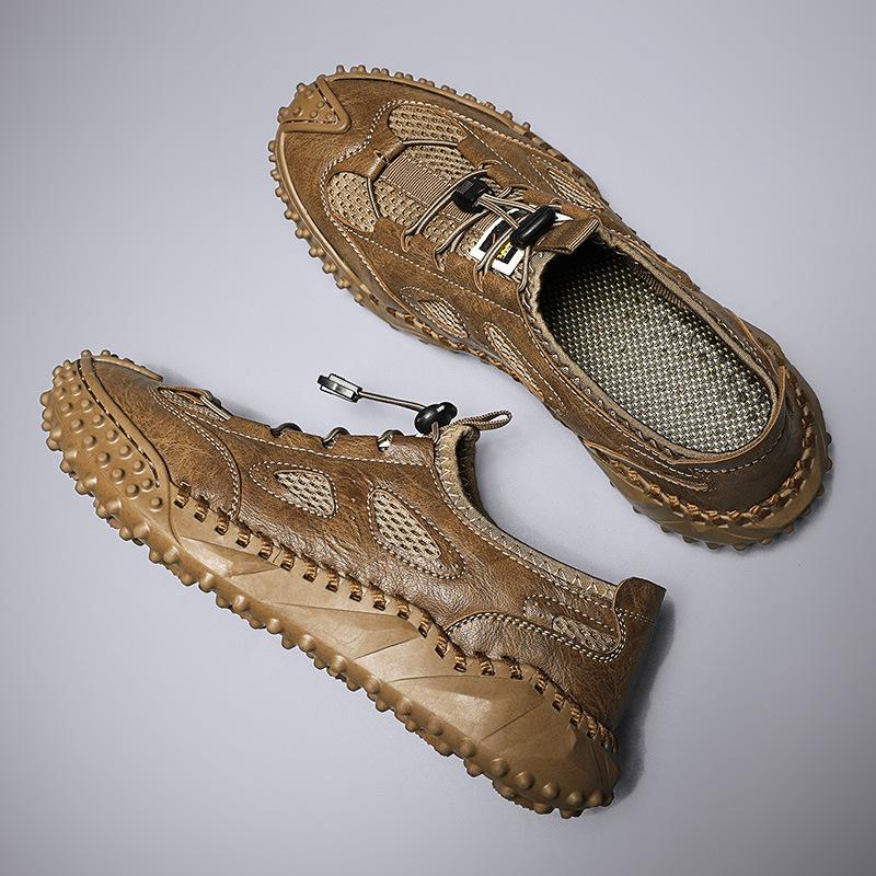 2025 Summer New Handmade Shoes Men's Casual Shoes Lightweight Wear-resistant Casual Men's Shoes Fashion Outdoor Tooling Shoes