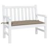VidaXL Garden Bench Cushion, Bench Cover with String Ties, Waterproof Outdoor Cushion, Taupe 100x50x7 Cm 361572