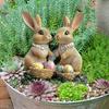Easter Rabbit and Eggs Garden Stake Acrylic Waterproof Outdoor Decoration Yard Ornament for Seasonal Celebration
