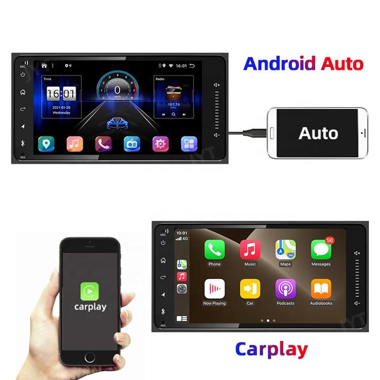 Universal Android Player Toyota 7inch 2 Din Car Radio Carplay Navigation GPS WiFi RDS DSP AM