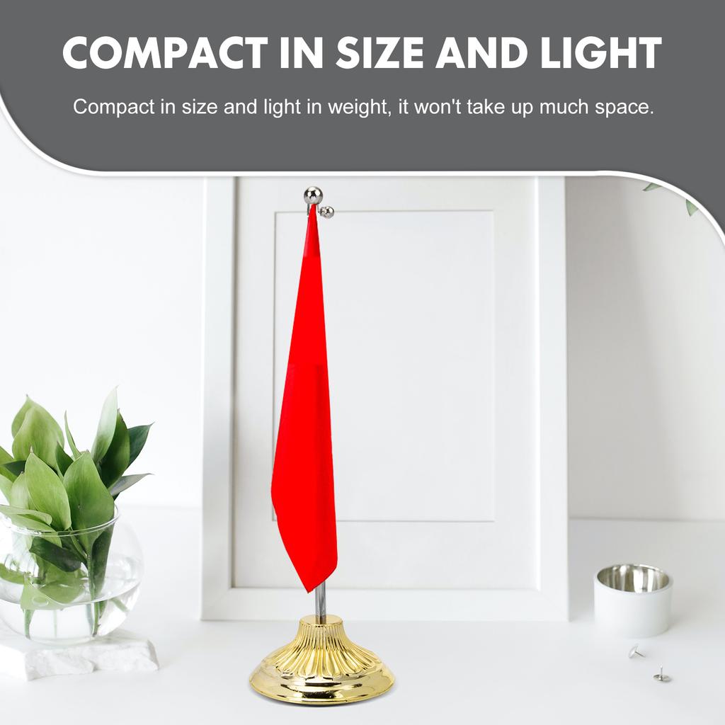 Telescopic Flag Stand Holder American Wear-resistant Base Desktop Accessory Office Rod Decorate