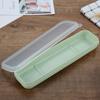Portable Travel Outdoor Reusable Tableware Box School Home Slot Design Practical Cutlery Transparent Cover Cutlery Case