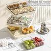 Divided Serving Platter Multi-funct Household High-grade Dried Fruit Plate Snack Fruit Storage Rack Rotatable Snack Candy Plates