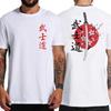 Soft Japan Samurai Spirit T Shirts for Men Japanese Style Back Print Loose Oversized Tops T-shirt Male Gifts Tees Unisex