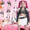 Kids Zoey Mira Rumi Demon Hunters Cosplay Costume For Girl Halloween Party K-Pop Huntrix Golden Role Play Flying Sleeve Dress
