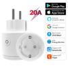 20A Tuya Smart Plug Smart Home EU Wifi Socket with Power Monitor Smart Life APP Works with Google Assistant Alexa Voice Control