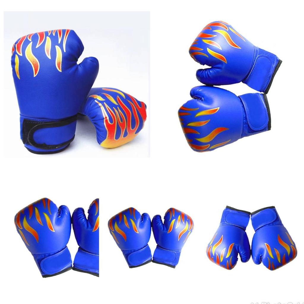 Kids Boxing Gloves Children Punch PU Leather Portable Exercise Mitts Boys Girls Train Glove Hand Protector Black