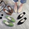 Summer Flat Heel Low Cut One Step Lazy Person Slippers Women's Half Slippers Pointed Toe