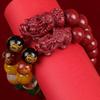 Good Luck FengShui Geomancy Man Bracelet PiXiu God of Wealth Fortune Men's Bracelets 12/14MM Cinnabar Beads Accessories Jewelry