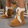 Fashion 2025 Winter Women's Snow Boots New Fashion Plush Platform Shoes Outdoor Warm Boots Women Shoes