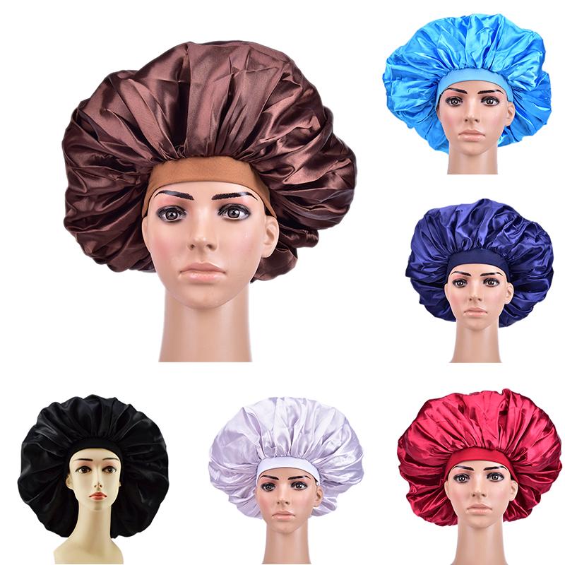 Women'S Extra Large Satin Sleeping Cap Waterproof Shower Cap Hair Care Hair Cap