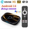 VONTAR X5 Android 14 TV Box Amlogic S905X5M 1000M Wifi6 4K 60fps AV1 Google Player Youtube Media Player