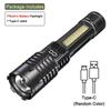 High Power Led Flashlight Portable USB Rechargeable Led Lamp with COB Side Light Pen Clip Zoom Torch Camping Emergency Lantern