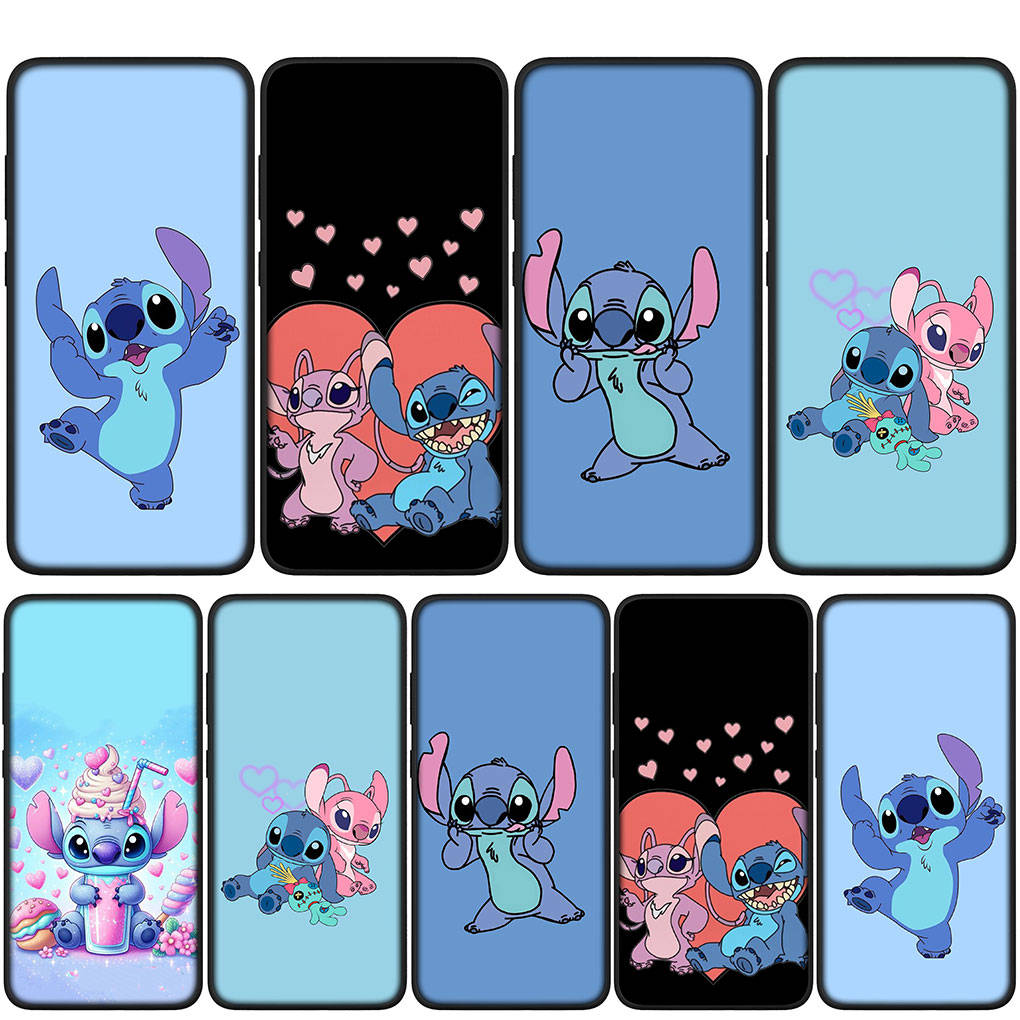Cover for iPhone 15 14 Xiaomi Redmi Note 13 12 11 Pro Max X 8 7 9 XR Samsung Galaxy S24 S23 A05 OPPO A15 Huawei Lilo Anime Blue Stitch Pink Phone Case