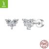 Shining Zircon Love Small Stud Earrings Women'S Exquisite Versatile S925 Sterling Silver Stud Earrings