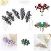 Women Girls Fashion Crystal Rhinestone Pearl Hair Claw Hair Clip Beauty Flower Barrette Hairpins Tiara Elegant Hair Accessories