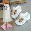 Fashion Shoes Woman 2025 Slippers Summer On A Wedge Pantofle Platform Butterfly-Knot Luxury Slides New Designer Fashion Butterfly-knot