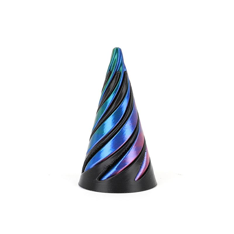 3D Printed Spiral Cone Toy Impossible Pyramid Passthrough Sculpture Pass Through Pyramid Fidget Mini Vortex Thread Illusion