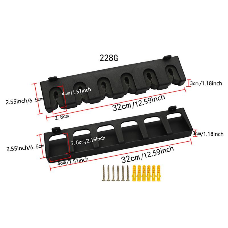 Держатели удочек Стойка для 6 удочек Вертикальный держатель для удочки Настенное крепление Модульное