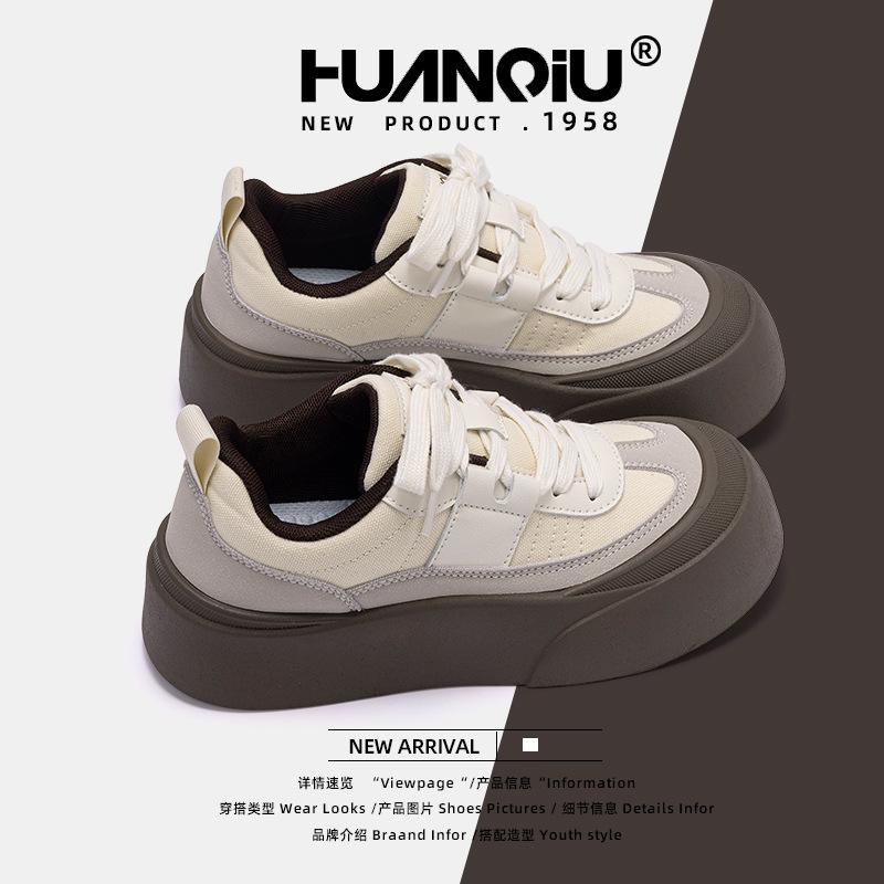 Global Platform Casual Board Shoes Women's ZHQ68209 Spring New Student Height Increase Versatile Height Increase Casual Women's Shoes