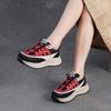 Fashion Spring Autumn Lightweight Soft Bottom Sneakers Women's Genuine Leather Retro Sports Travel Shoes Trendy Cool Red Casual Shoes