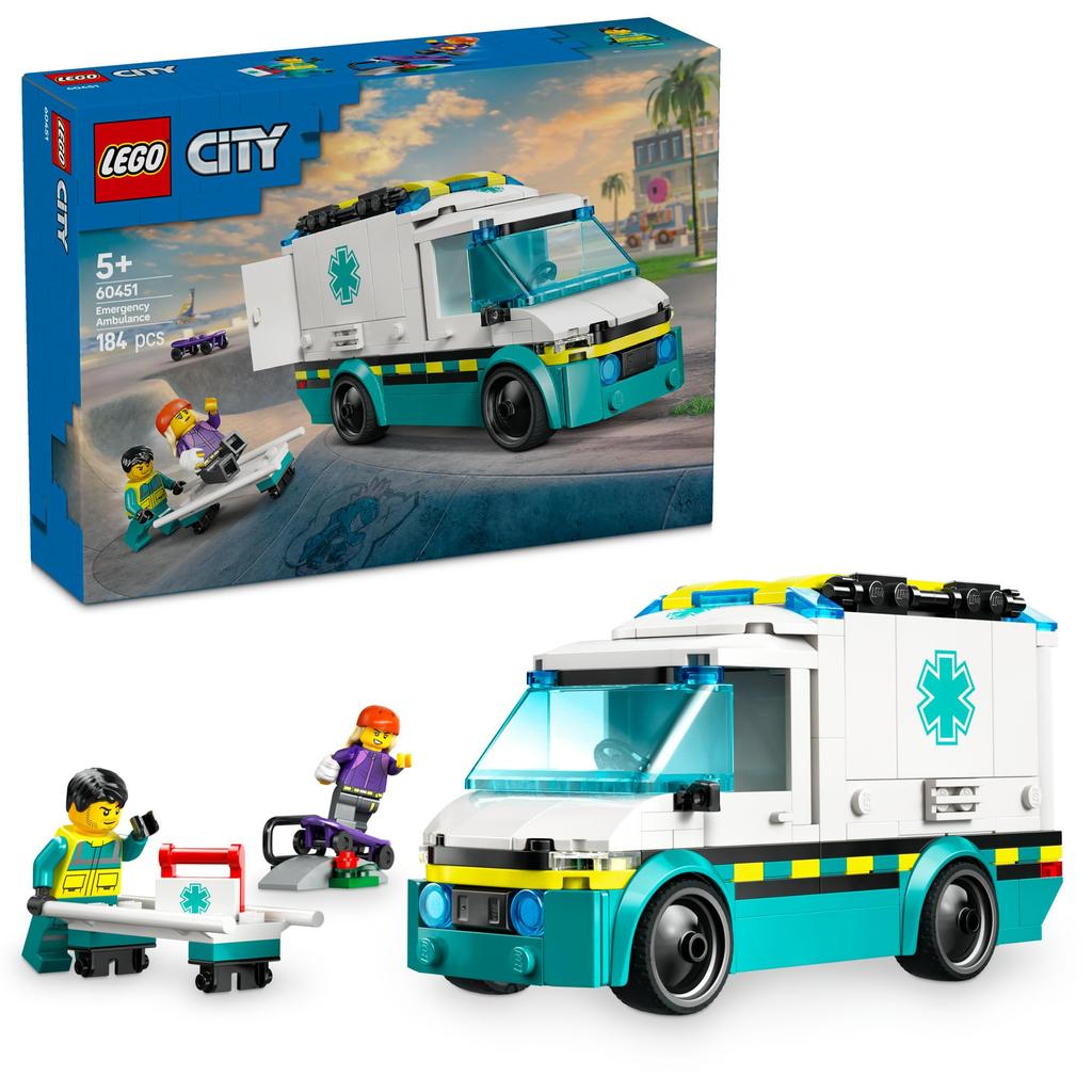 LEGO City Ambulance Toy Birthday Present Blocks Educational Boy Girl Kids Age 5 6 7 8 Vehicle Car Mini Car 60451