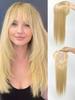 Synthetic Long Straight Topper Hair Piece With Bangs Head Overhead Natural Replacement Cover Hair Heat Resistant For Women Fake Hairpiece
