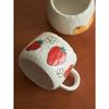Hand Painted Ceramic Coffee Mug With Strawberry Pattern Design, Perfect For Home, Office, Event Gifts And Holiday Gifts, Hallowe
