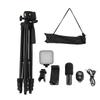 Video Recording Equipment with Tripod Mic LED Fill Light 360 Degrees  Rotating Smartphone Vlogging Kit