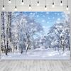 Christmas Enchanting Winter Forest Scene Decoration Background Winter Photography Backdrop Decorations For Photo Studio Photo Booth Christams Party