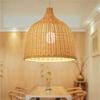 Classical Bamboo Weaving Chandelier Lamp Handmade Pendant Light Hanging LED Ceiling Fixtures Rattan Woven Home Bedroom Decors