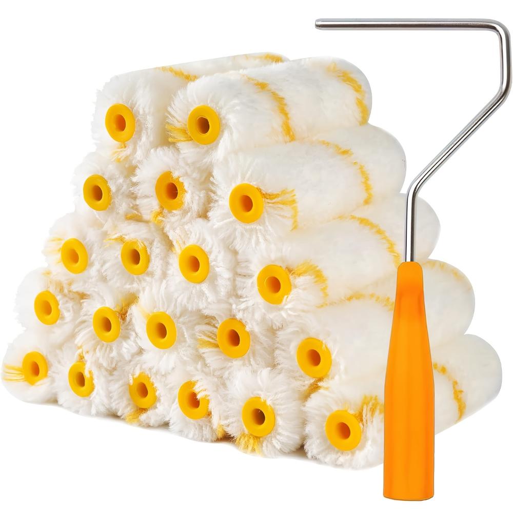 11Pcs Paint Roller Brush Clean Cut Proffesional Paint Roller Sleeves Replacement Paint Edger Brush Tools For Home Wall Ceilings