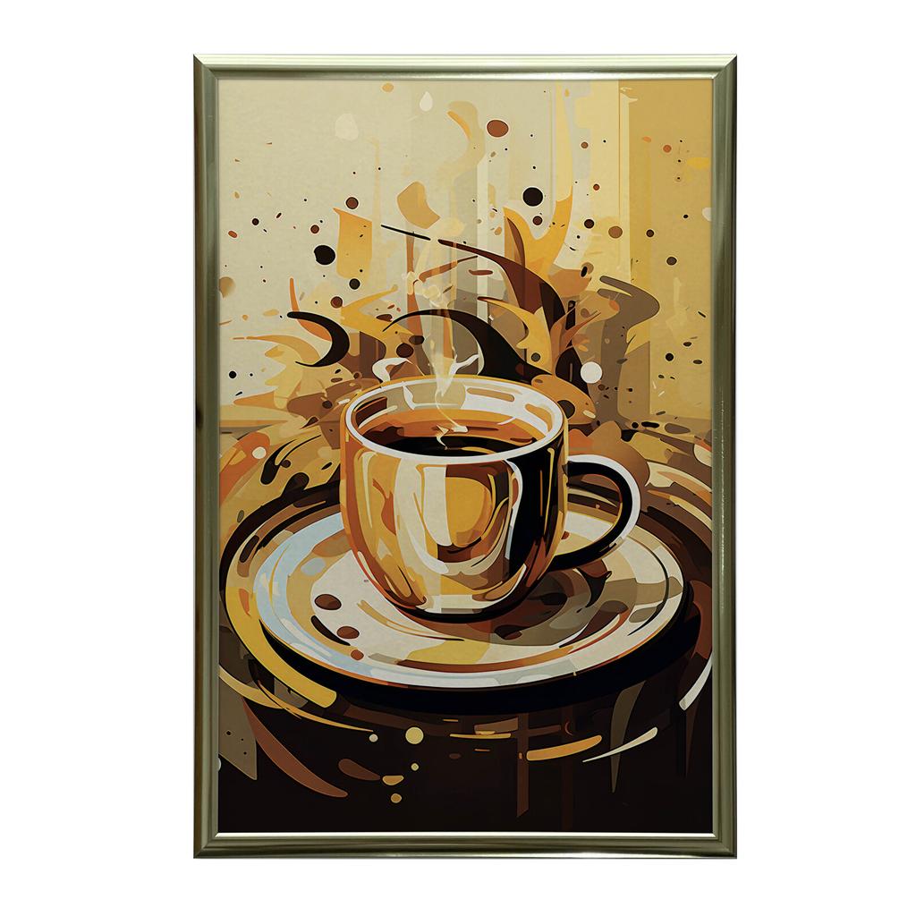 Coffee Time Coffee Time, 40X50 Cm, Black Aluminum Frame, 230 Gsm Matte Paper