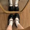 Japanese Round Head Sweet Sister Mary Jane Bow Lolita Shoes 2025 Summer New Pearl Platform Jk Small Leather Shoes
