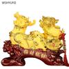 1 Pc Zhaocai Resin Decoration Simulated Xiupi Qilin Crafts Home Decoration Attract Wealth Sculpture Statue Housewarming Gift